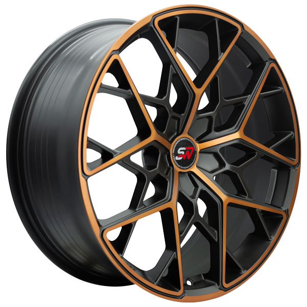 Llanta Spacwheels PW29 Black Face Gold 4
