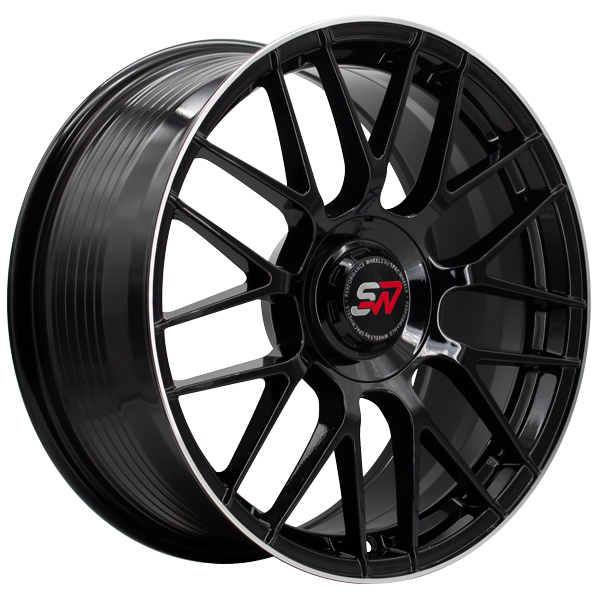 Llanta Spacwheels F083 Black Gloss / Lip Alum 4