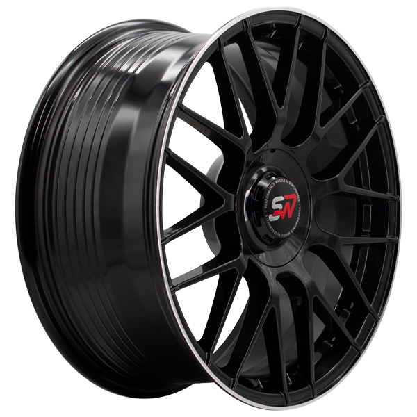 Llanta Spacwheels F083 Black Gloss / Lip Alum 5