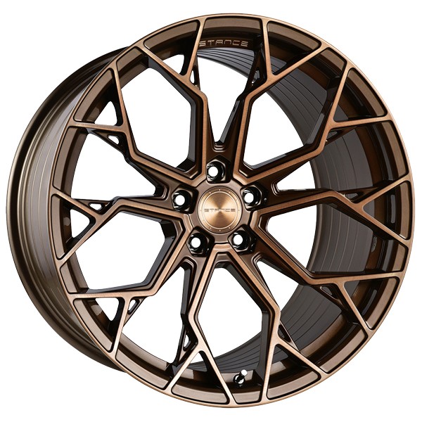 [ST10F808E35BLKBBRU] Llanta Stance SF10 Bronce Brush (18" 8J ET35 BLANK taladro a medida CB73.1)