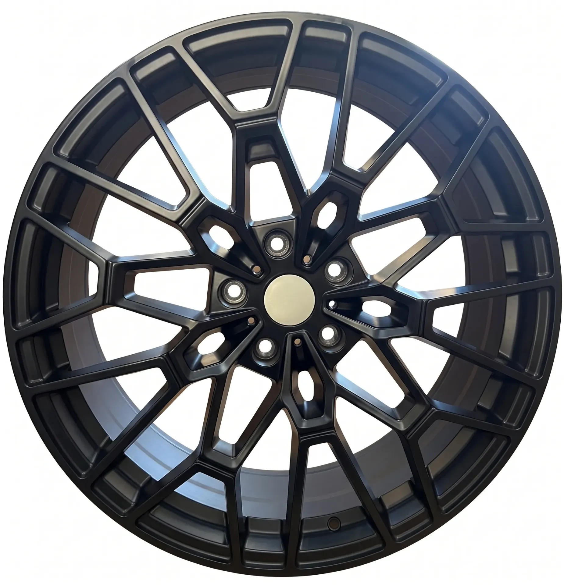 DF002 GLOSSY BLACK MACHINED FACE  (8.5X18)