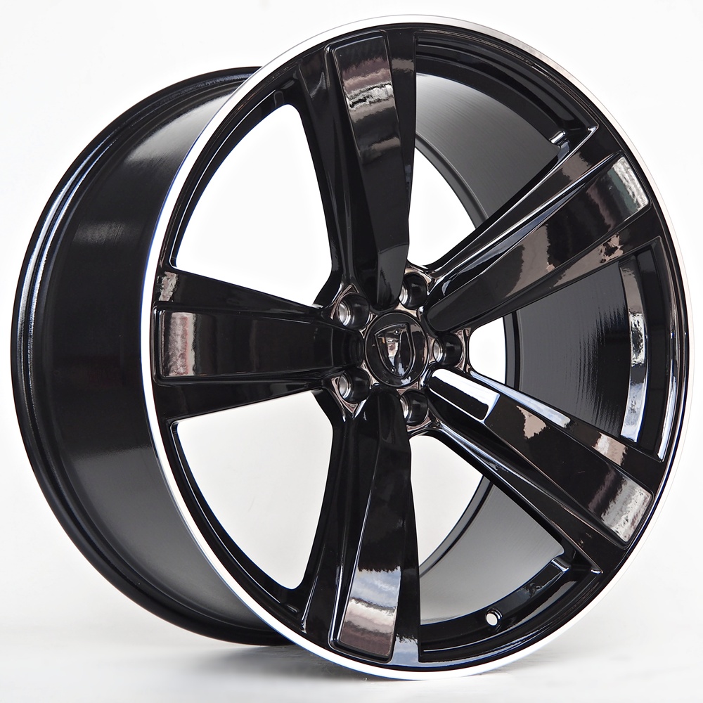 [00000017045261] Llanta 4R Marvin Black/Lip Machined (22" 11.5J ET61 5x130 CB71.6)