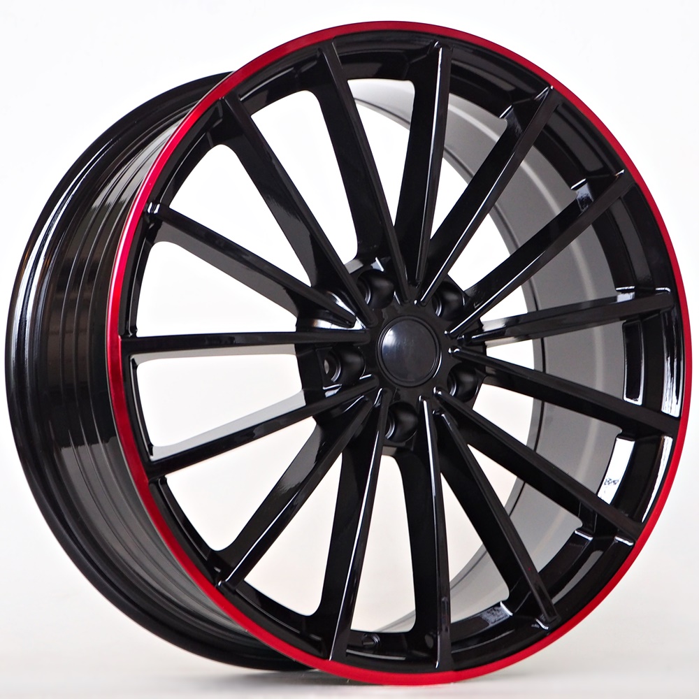 [00000017044820] Llanta 4R Vegas Gloss Black Red Line