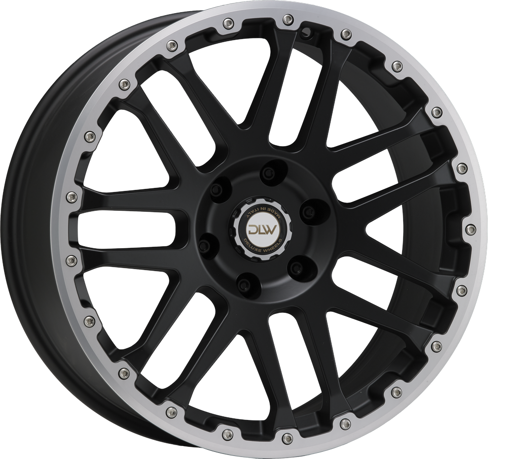 [SN-49202] Llanta DLW Combat Cv Matt Black Lip + Cap Polish (20" 9J ET40 6x114.3 CB66.1)
