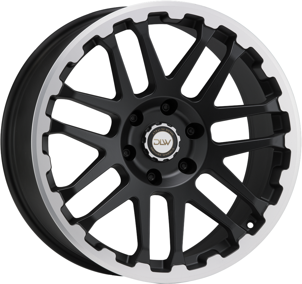 Llanta DLW Combat Matt Black Lip + Cap Polish