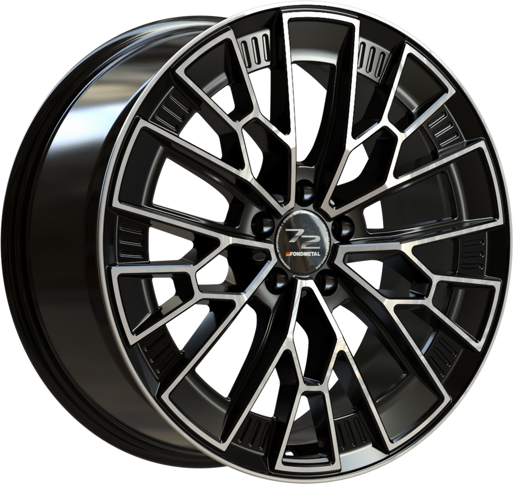 [SN-45885] Llanta Fondmetal 1972 Glossy Black Machined (19" 8.5J ET32 5x112 CB66.5)