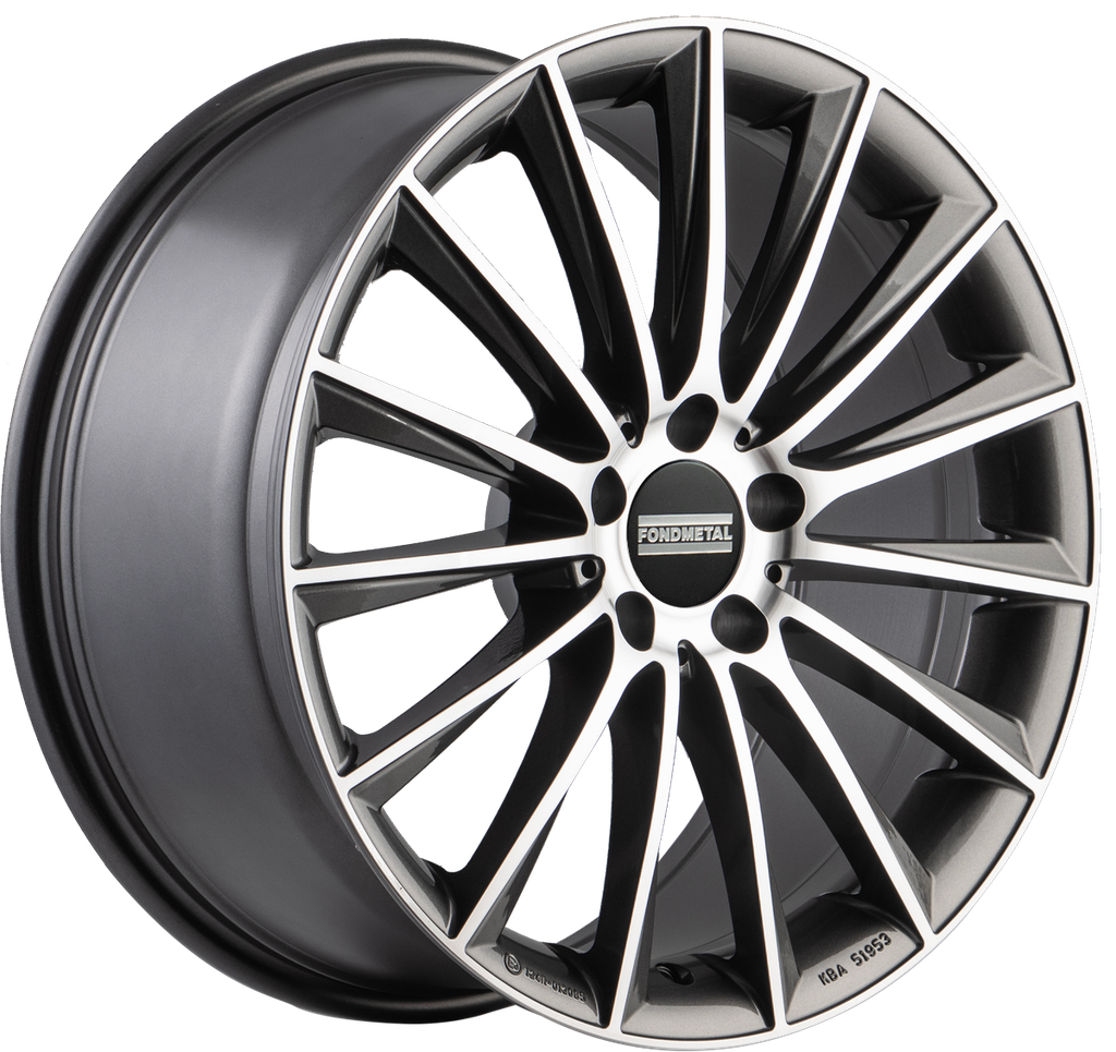[SN-44293] Llanta Fondmetal Aidon Glossy Titanium Machined (19" 8J ET38 5x112 CB66.6)