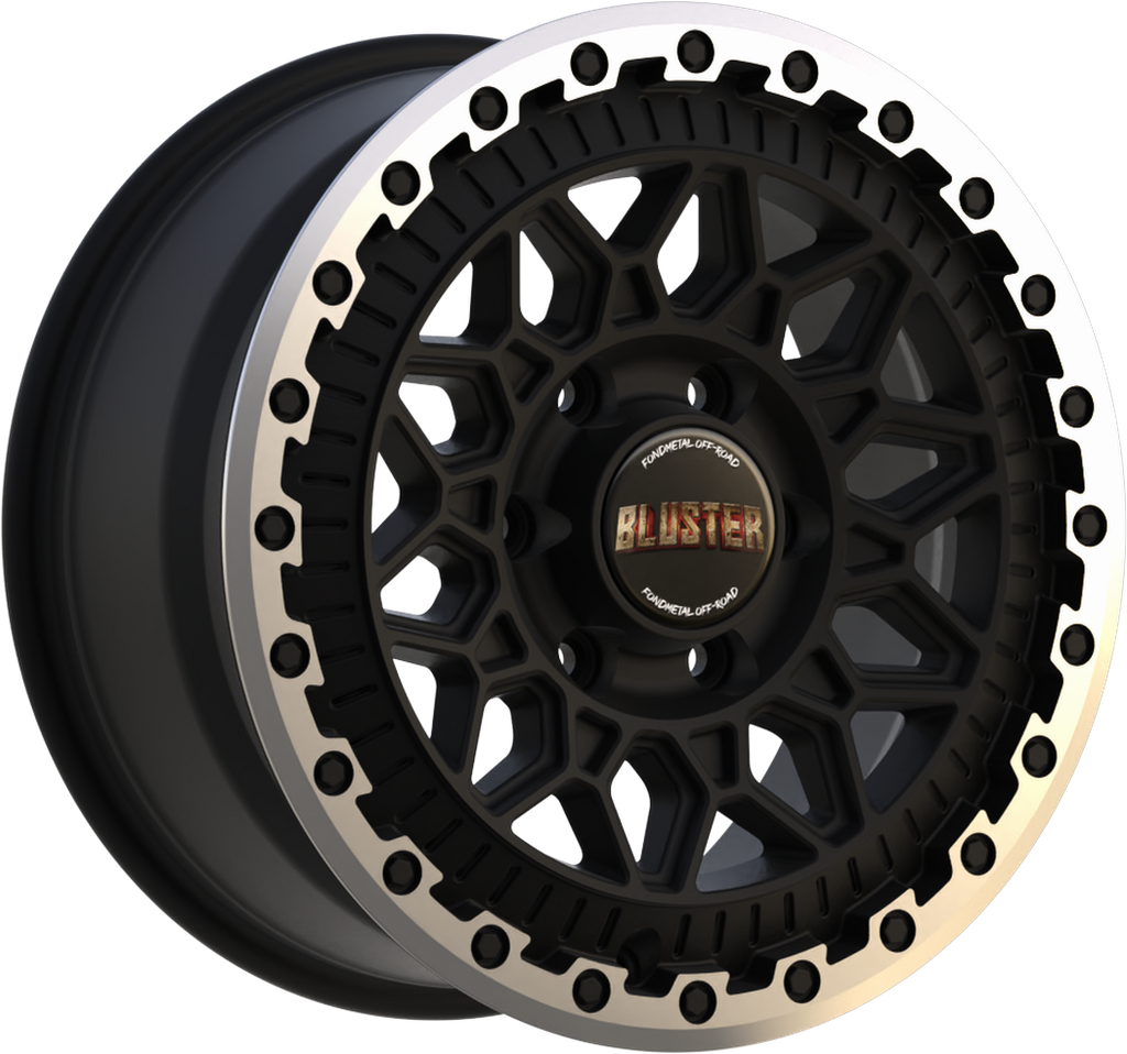 Llanta Fondmetal Bluster Matt Black Machined Lip