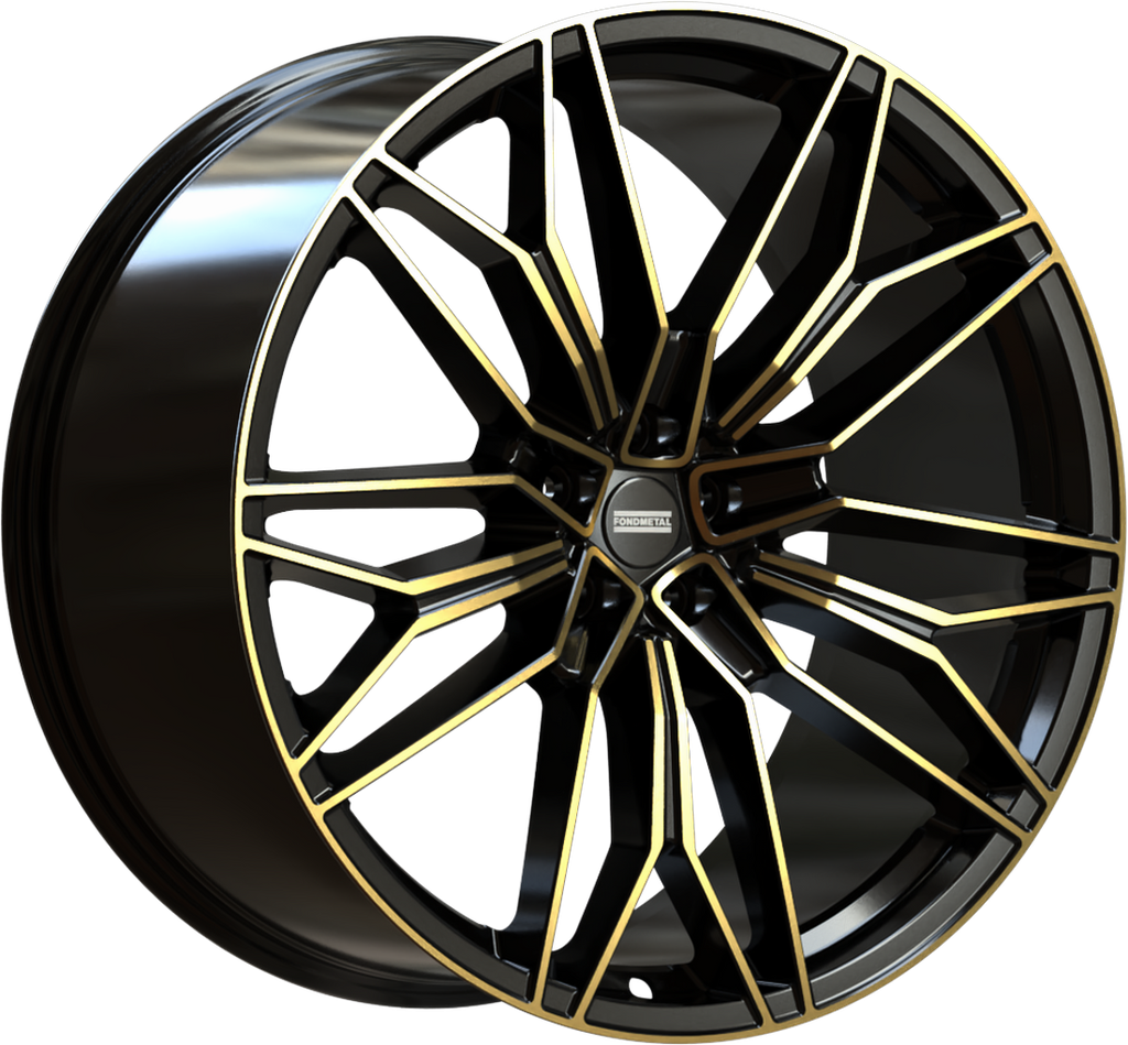 [SN-54801] Llanta Fondmetal STC-23 Glossy Black Gold Machined (23" 10J ET28 5x130 CB71.6)