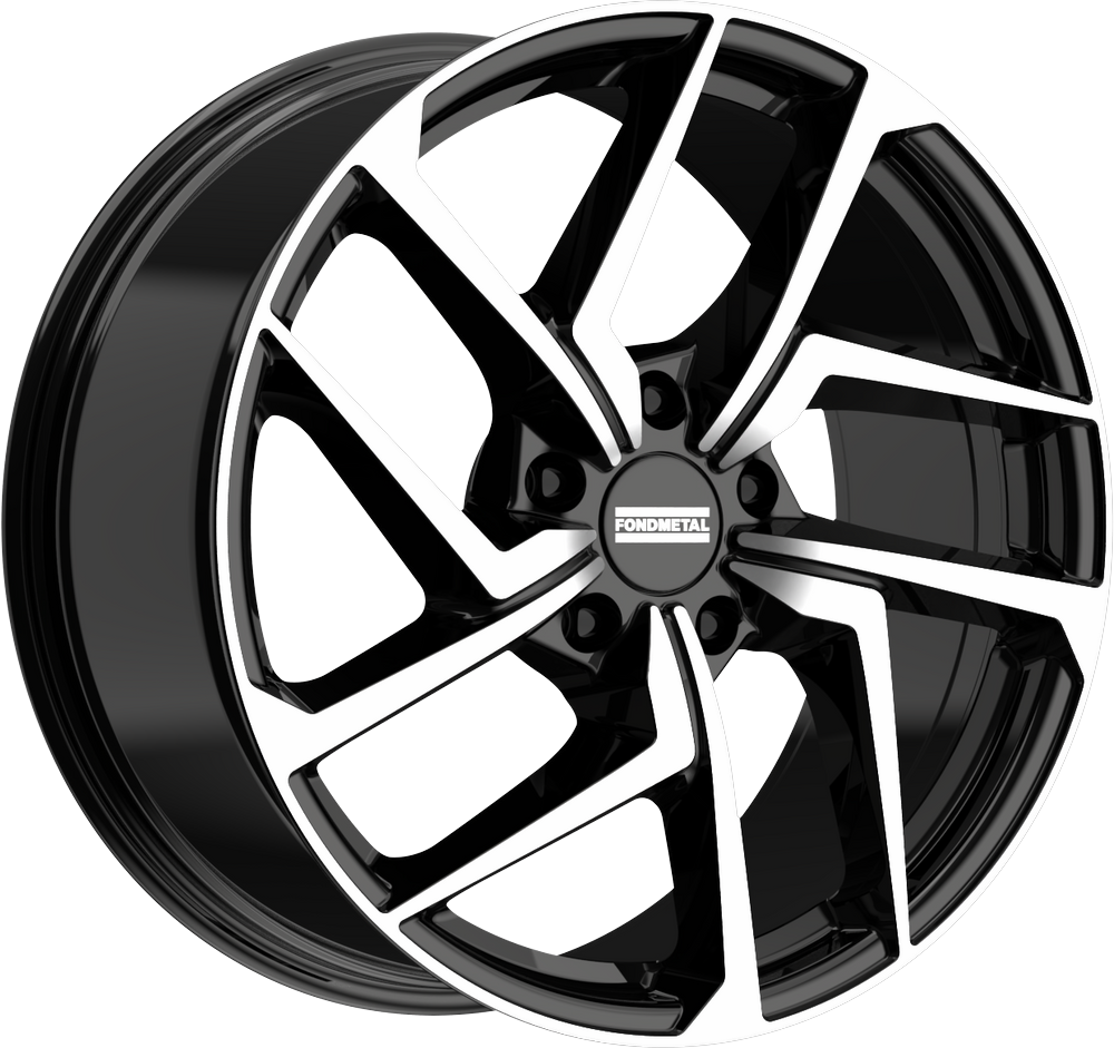 [SN-52811] Llanta Fondmetal Taara Glossy Black Machined (19" 8.5J ET32 5x112 CB66.5)