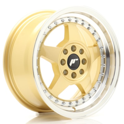 [JR6157142567GDL1] Llanta JR Wheels JR6 /108 Gold w/ Machined Lip