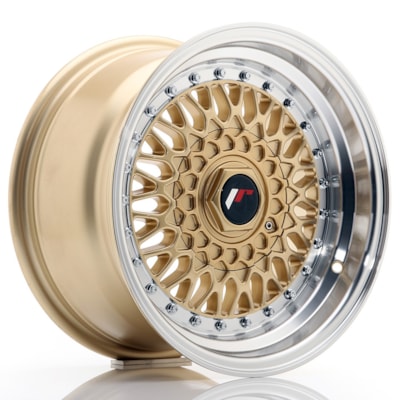 [JR9158142074GD] Llanta JR Wheels JR9 /108 Gold w/ Machined Lip (15" 8J ET20 4x100/4x108 CB74.1)