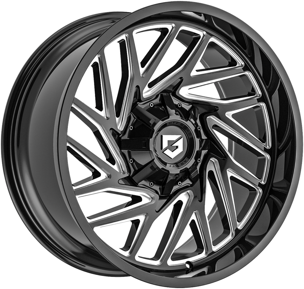 [SN-52295] Llanta Gear Off Road 769 Sequence Glossy Black Milled (20" 9J ET0 5x114.3 CB78.1)
