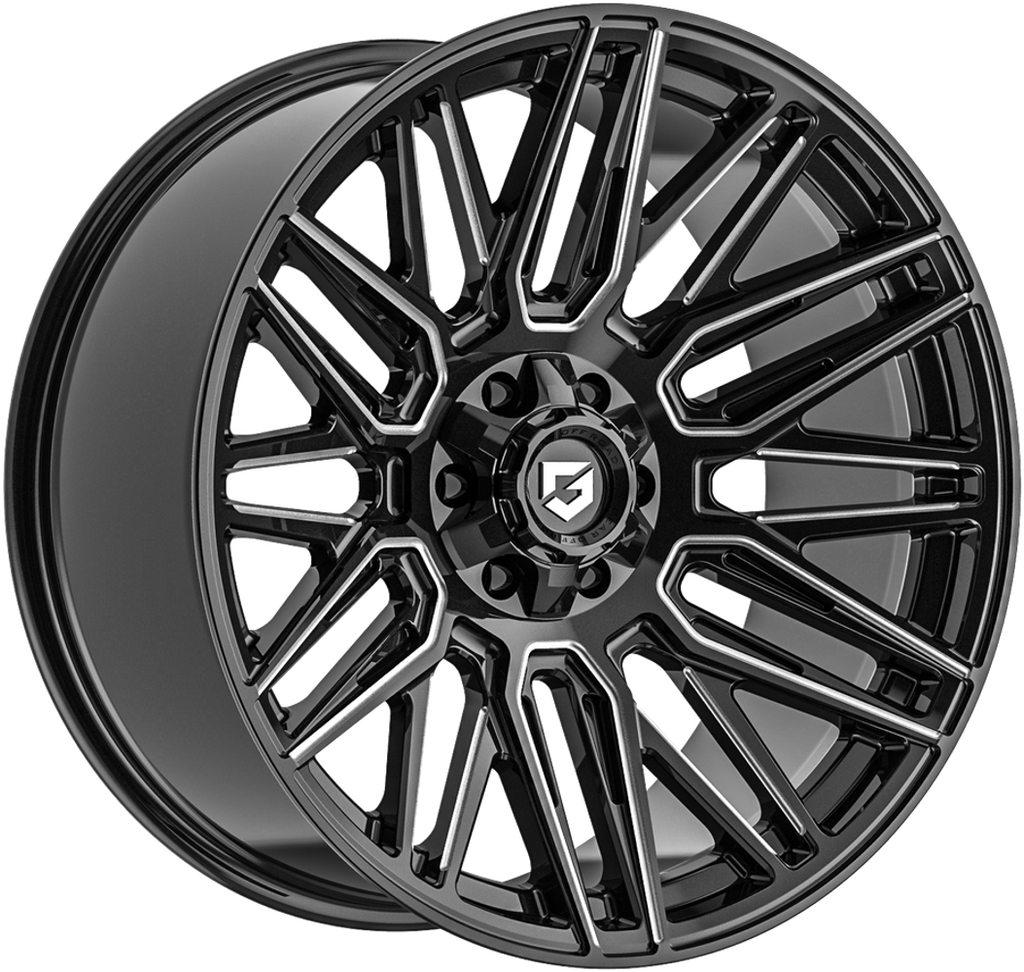 [SN-52327] Llanta Gear Off Road 770 Edge Glossy Black Milled (20" 9J ET18 8x180 CB124.3)