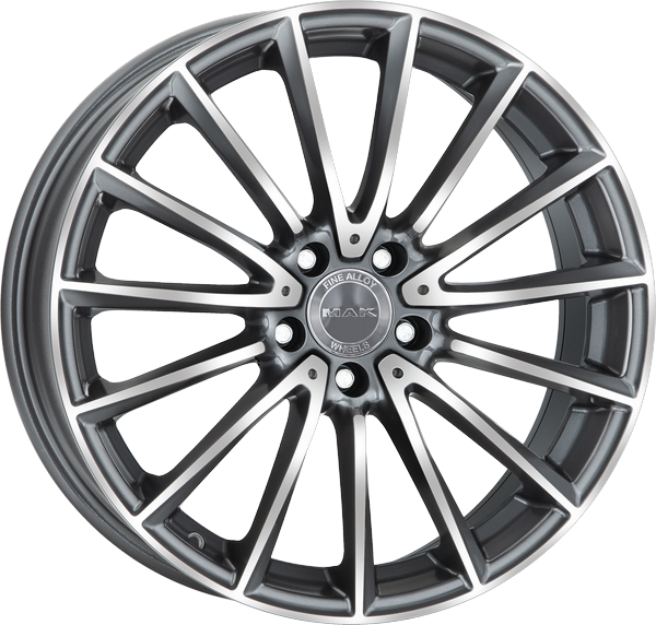 [SN-55385] Llanta MAK Komet Gun Metallic Mirror Face (21" 10J ET35 5x112 CB66.6)