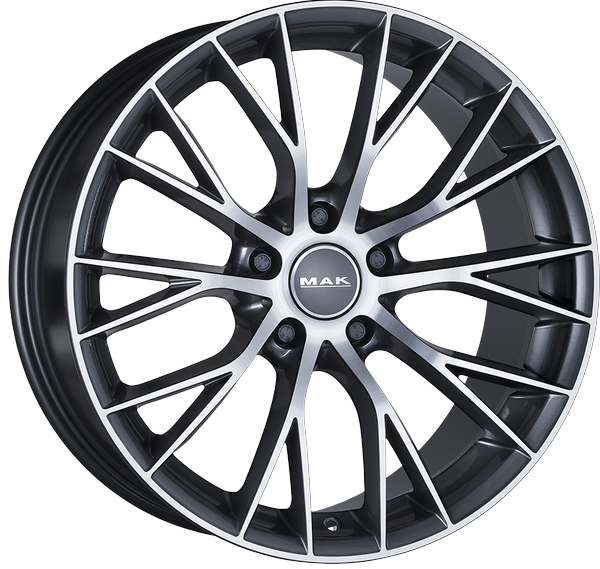 [SN-08939] Llanta MAK Munchen Gun Metallic Mirror Face (18" 8J ET34 5x120 CB72.6)