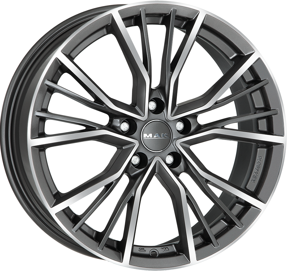 [SN-37441] Llanta MAK Union Gun Metallic Mirror Face (20" 8.5J ET40 5x112 CB66.5)