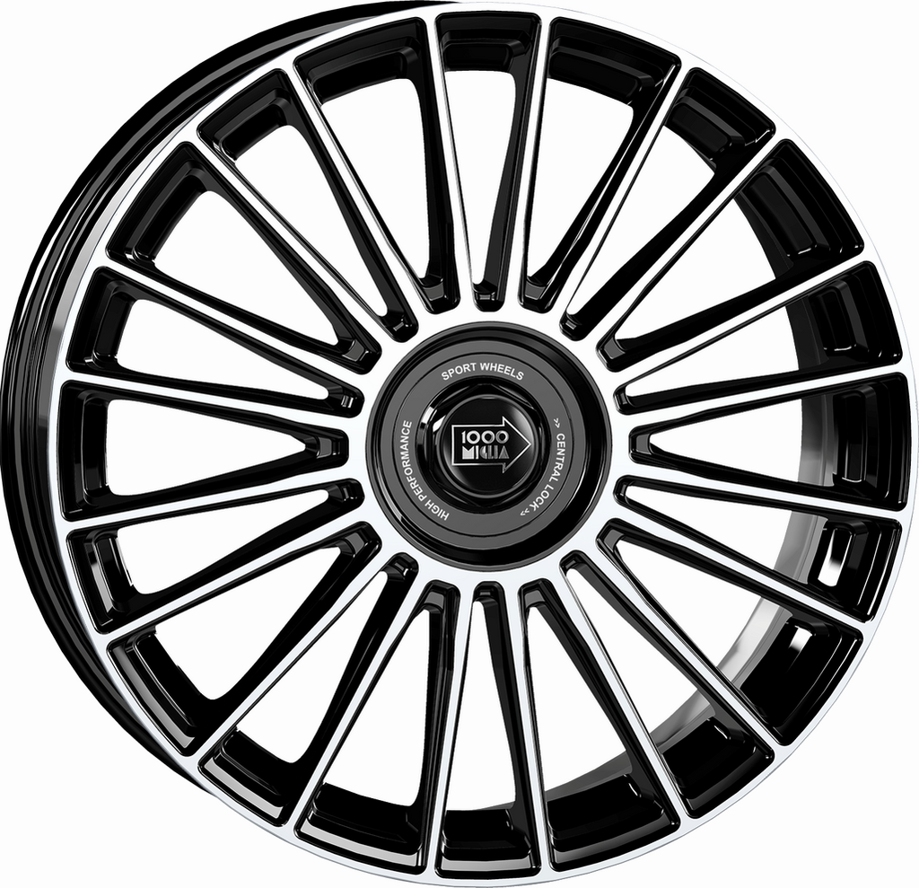 [SN-46155] Llanta Mille Miglia MM1022 Gloss Black Polished (20" 8.5J ET30 5x110 CB65.1)