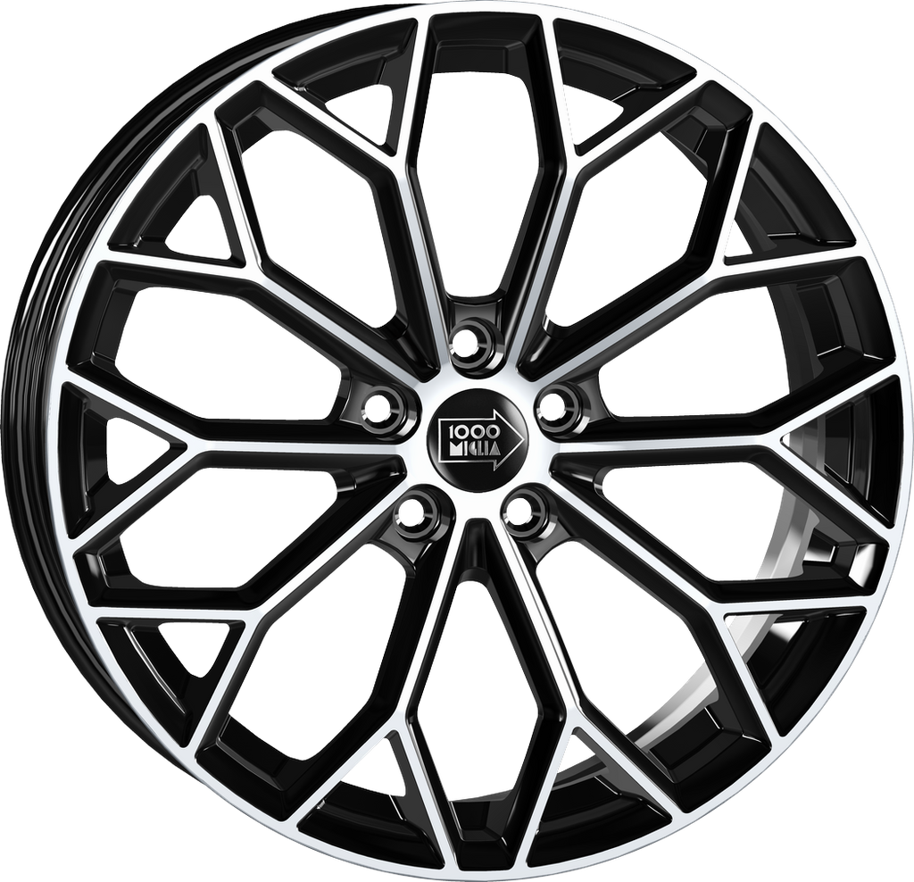 [SN-52383] Llanta Mille Miglia MM1030 Gloss Black Polished (18" 8J ET45 5x108 CB73.1)