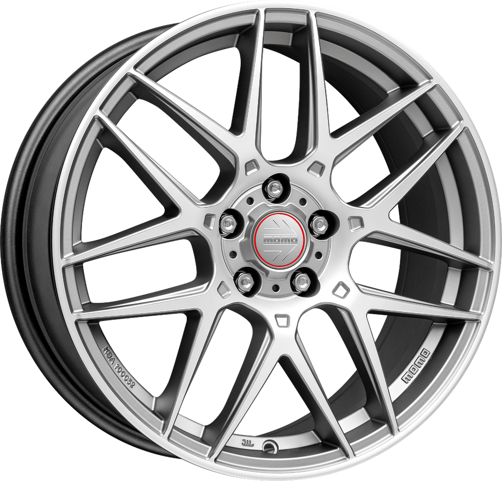 Llanta Momo Competizione Matt Titan Silver Polished