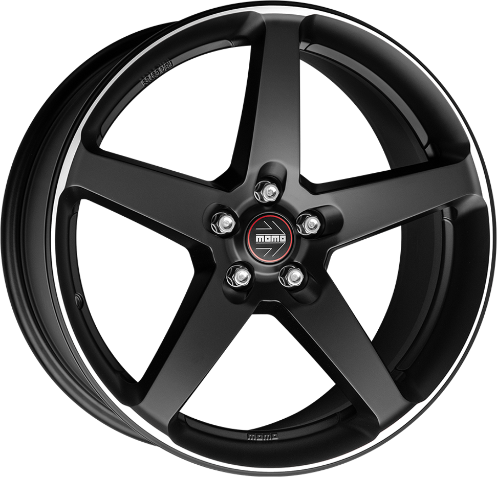 [SN-50978] Llanta Momo Five Matt Black Polished (19" 8.5J ET35 5x120 CB72.6)