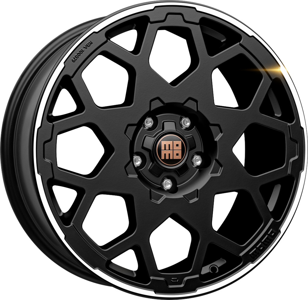 [SN-55871] Llanta Momo Heavy Duty Matt Black Polished Lip (20" 8.5J ET40 5x120 CB72.6)