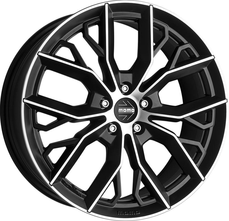 [SN-50991] Llanta Momo Massimo Matt Black Polished (17" 7.5J ET42 5x100 CB72.3)