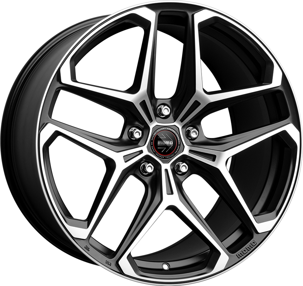 [SN-51112] Llanta Momo RF-04 Matt Black Polished (20" 9J ET26 5x112 CB66.6)