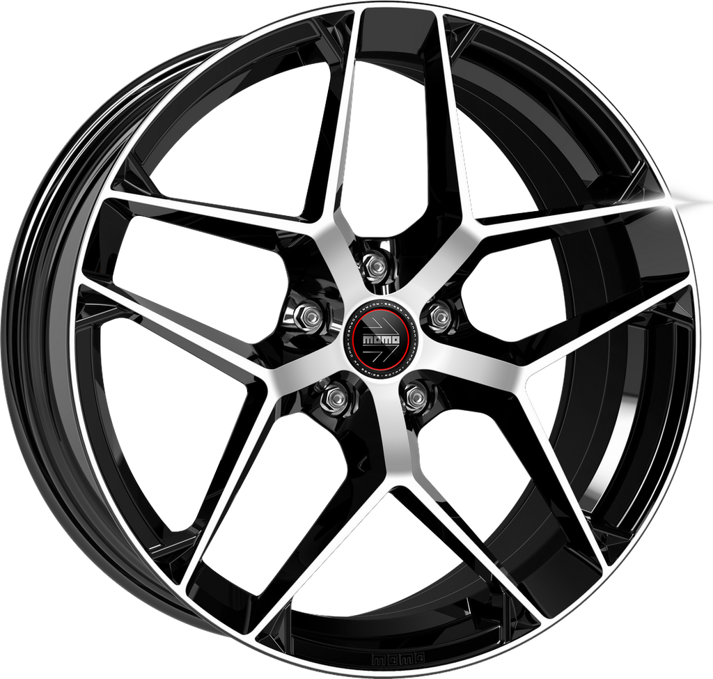 [SN-55744] Llanta Momo RF-07 Glossy Black Polished (21" 9.5J ET35 5x112 CB66.6)