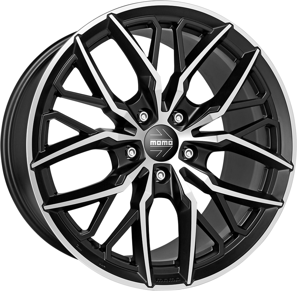 [SN-51043] Llanta Momo Spider Matt Black Polished (19" 8.5J ET30 5x110 CB65.1)