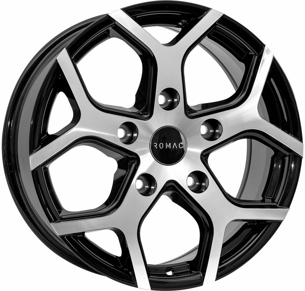 [SN-36612] Llanta Romac Cobra Gloss Black W/ Polished Face (16" 6.5J ET50 5x130 CB89.1)