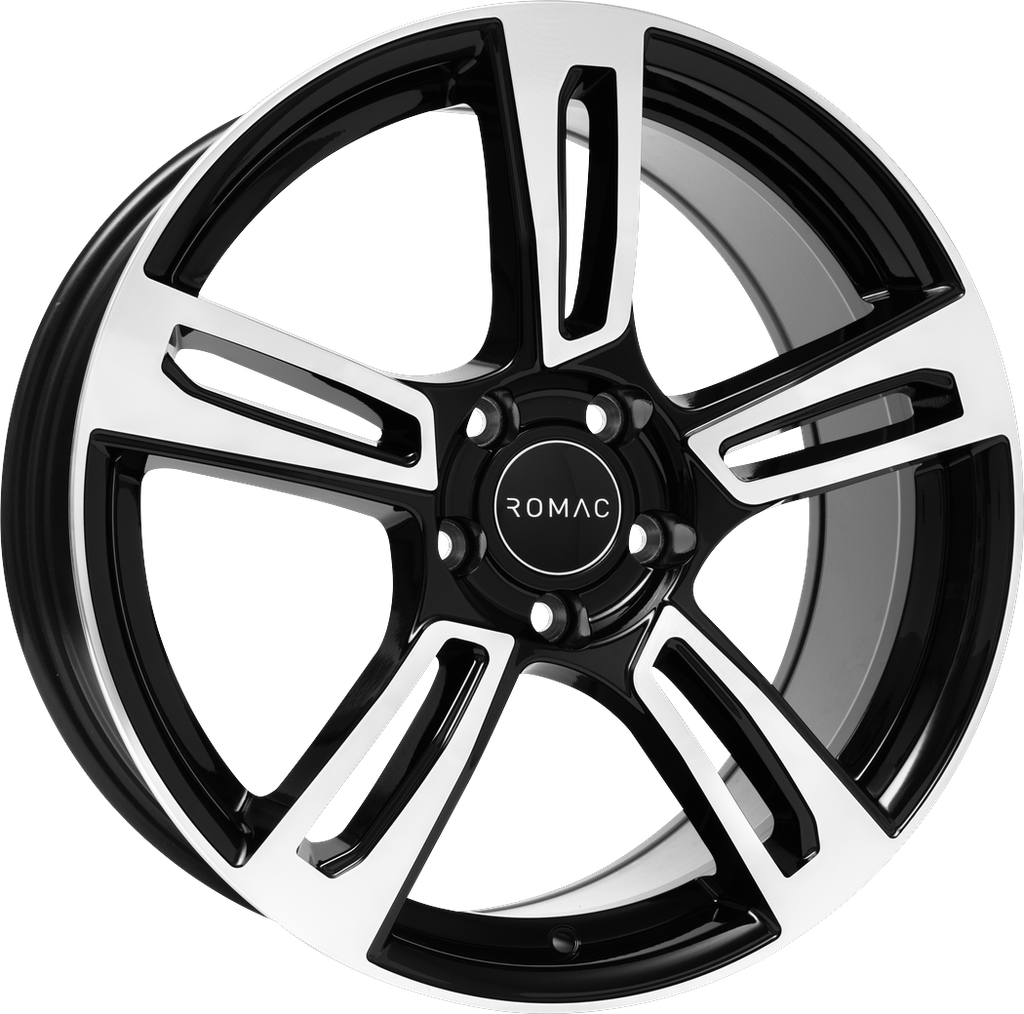 [SN-51449] Llanta Romac Edge Gloss Black W/ Polished Face (16" 6.5J ET40 4x100 CB73.1)