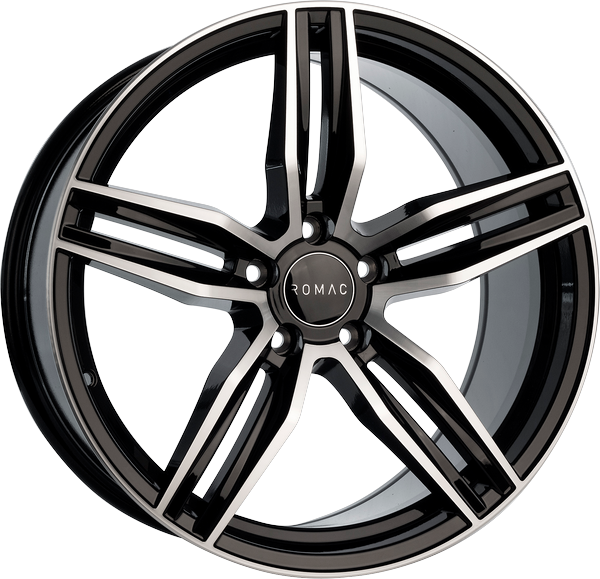 [SN-34086] Llanta Romac Venom Gloss Black W/ Polished Face (18" 8J ET34 5x120 CB72.6)