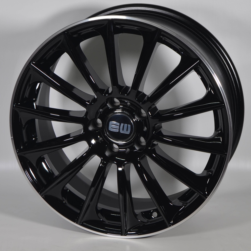 [NT-E209AN12BL1P0] Llanta Elite Wheels EW02 Black Lip Polished (19" 8.5J ET45 5x112 CB66.6)