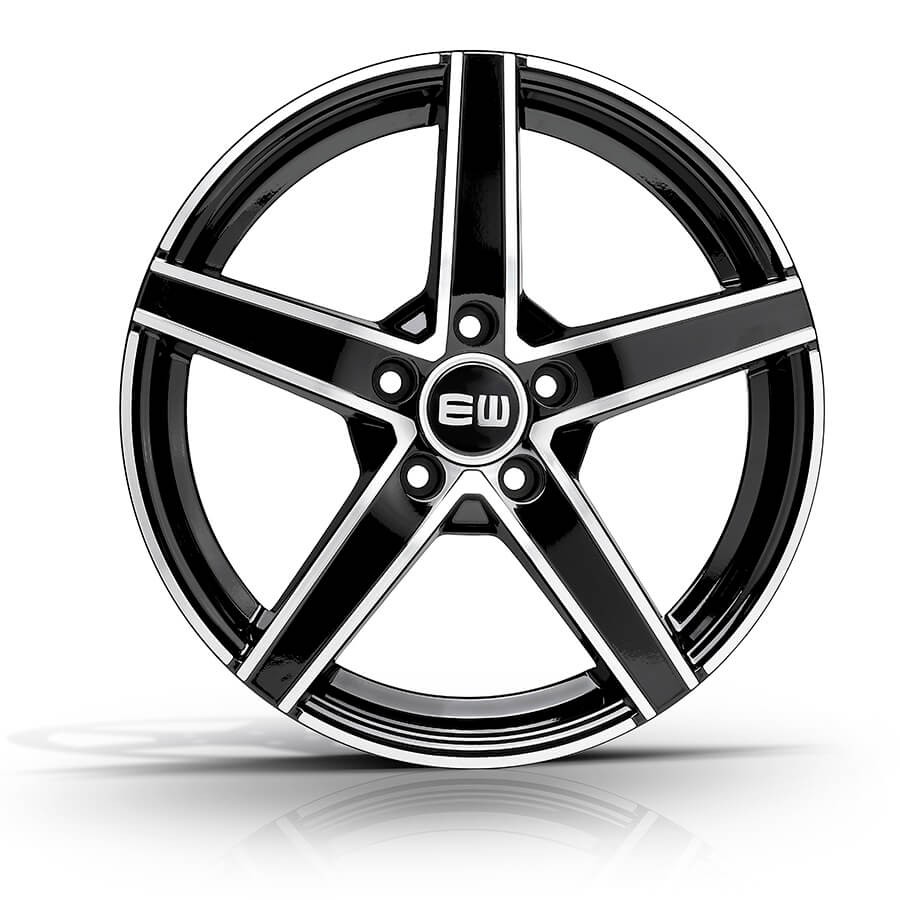 [NT-E241BN06BL2P0] Llanta Elite Wheels EW12 Black Polished (17" 7J ET42 5x105 CB56.6)
