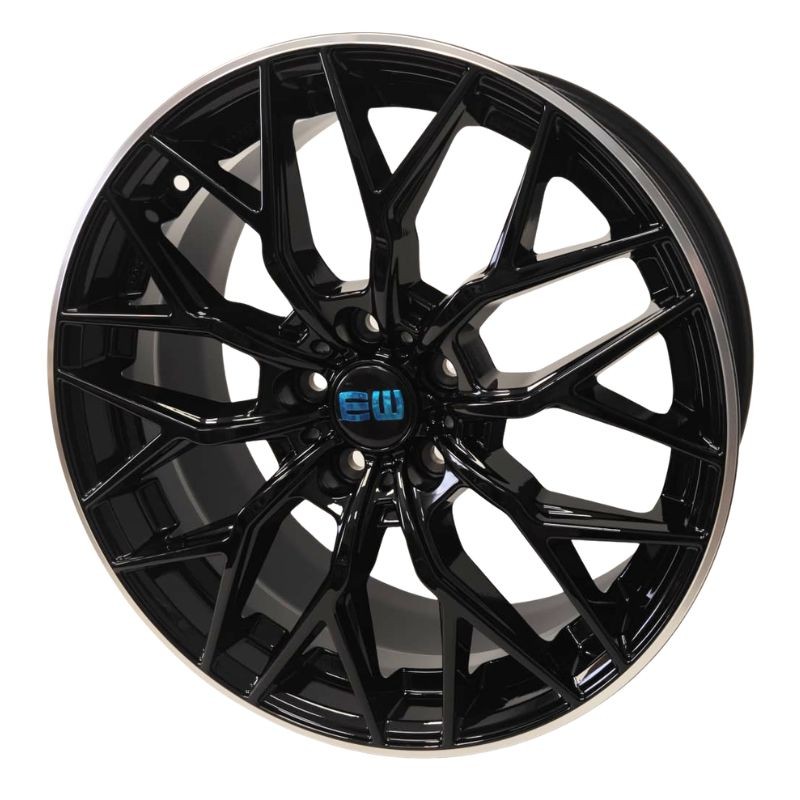 [NT-E357AN01BL1P0] Llanta Elite Wheels EW22 Black Lip Polished