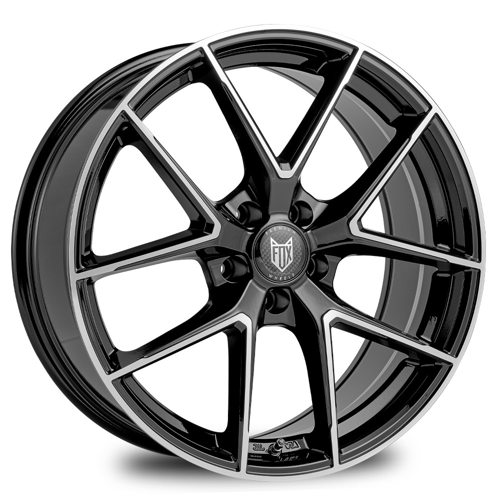 [NT-FX5I8490BP] Llanta Fox FX5 Black Polish (18" 8J ET45 5x112 CB66.6)