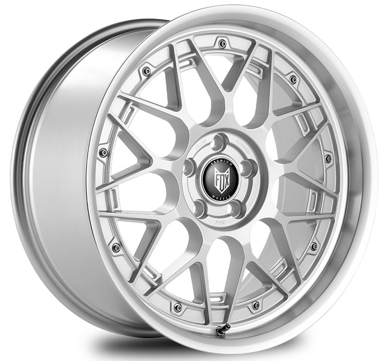 [NT-FXHROI9477SPL] Llanta Fox Hiro Satin Silver Polished Lip (19" 8J ET40 5x108 CB73.1)