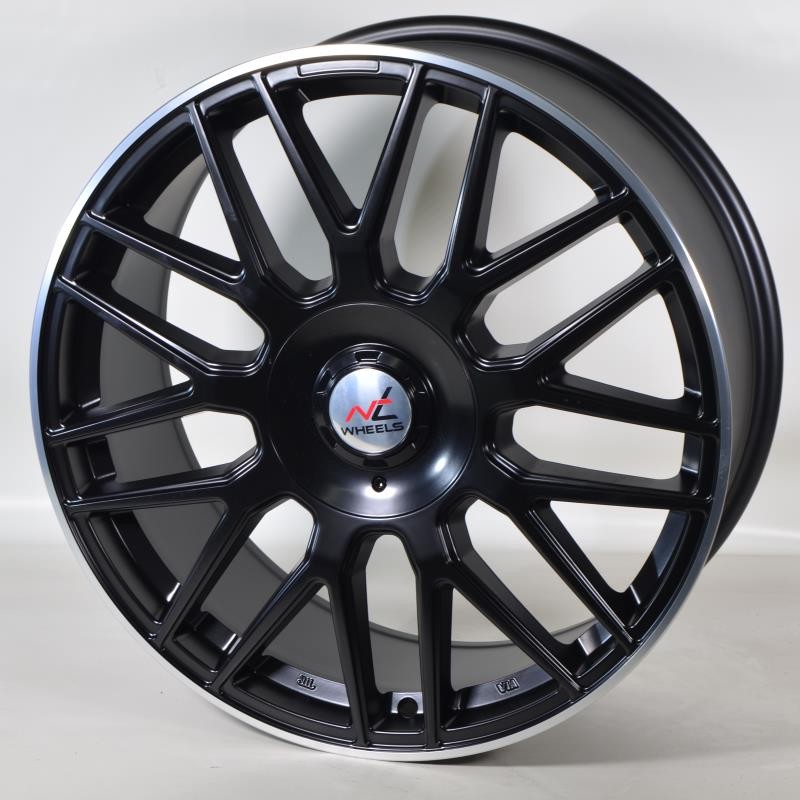 [NT-NT8200830] Llanta NT Wheels VR3 Black Satin Lip Polished
