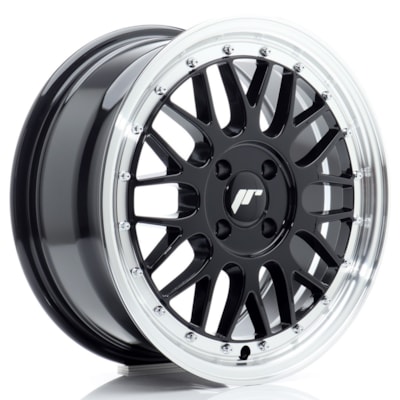 [JR231985F15X2072GB1] Llanta JR Wheels JR23 Gloss Black w/ Machined Lip (19" 8.5J ET20-45 taladro a medida (9 anclajes) CB72.6)