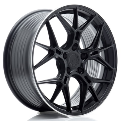 [JR511985F15X2072SBL] Llanta JR Wheels JR51 Satin Black w/ Machined Lip (19" 8.5J ET20-45 taladro a medida (9 anclajes) CB72.6)