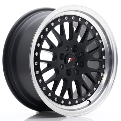 [JR10158142074BFL] Llanta JR Wheels JR10 /108 Matt Black w/ Machined Lip (15" 8J ET20 4x100/4x108 CB74.1)