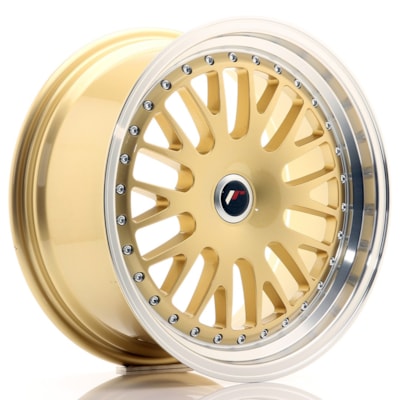 [JR101780XX3574GD] Llanta JR Wheels JR10 Gold w/ Machined Lip (17" 8J ET35 taladro a medida (14 anclajes) CB74.1)