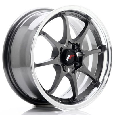[JR515704H3573GM] Llanta JR Wheels JR5 Gun Metal w/ Machined Lip (15" 7J ET35 4x100 CB73.1)