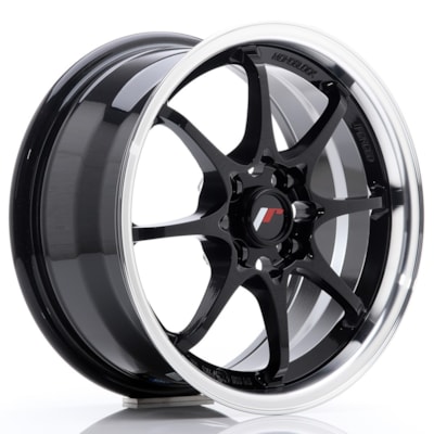 [JR515704H3573GB] Llanta JR Wheels JR5 Gloss Black w/ Machined Lip