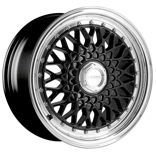 [BSX705ET38BKM] Llanta Lenso BSX Negro Aro Pulido (15" 7J ET38 BLANK taladro a medida CB73.1)