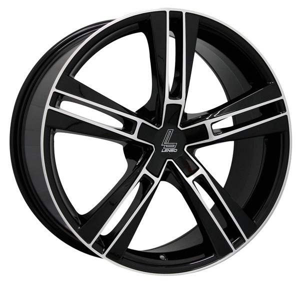 [B6EU959ET35BKF] Llanta Lenso EUROSTYLE 6 Negro Pulido (19" 9.5J ET35 BLANK taladro a medida CB73.1)
