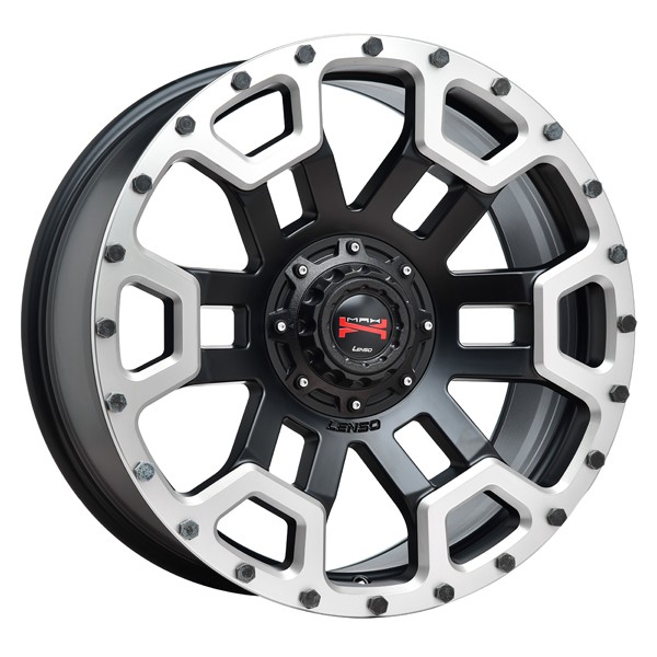 [B8MAX907ET20MBW] Llanta Lenso MAX-08 Negro-plata