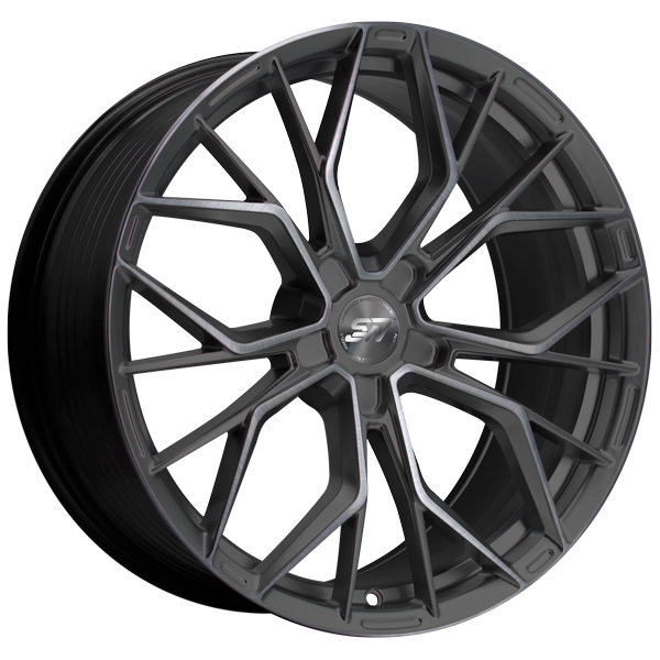 [PW33U758E45BLKGM] Llanta Spacwheels PW33 Gunmetal Brushed (18" 7.5J ET45 BLANK taladro a medida CB73.1)