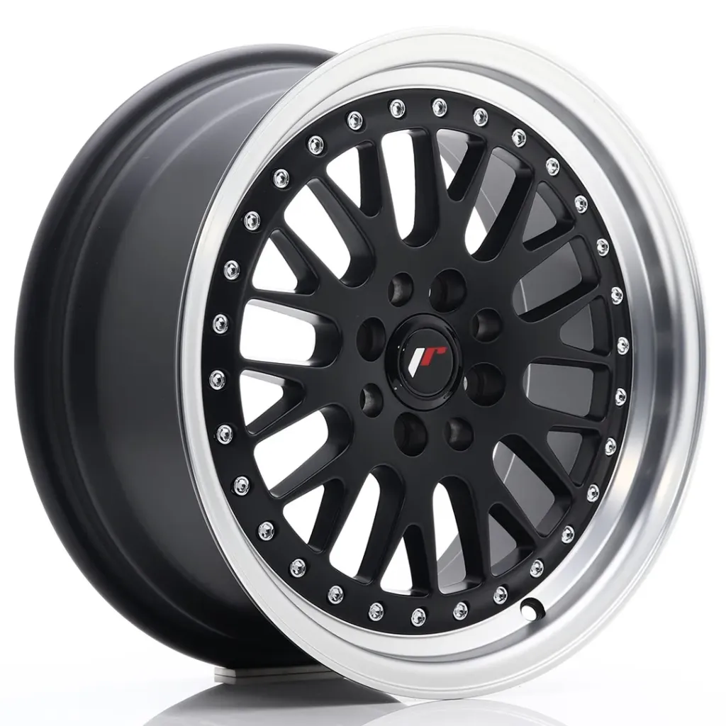 Llanta Japan Racing JR10 (Machined Lip) (Matt Black, 8X15)